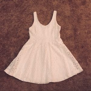 White floral lace dress